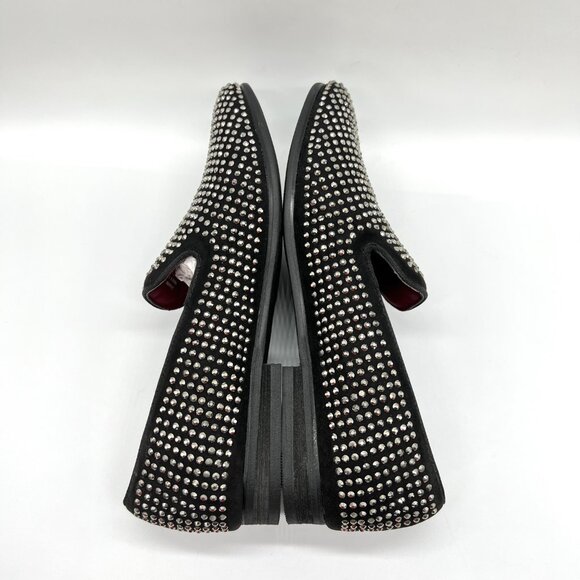 Steve Madden Mens 9 Caviarr Black Silver Studded Loafers‎ Dress Shoes - Picture 8 of 13